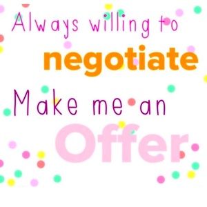I am open to negotiations anytime! My shop is coming-more postings on the way!